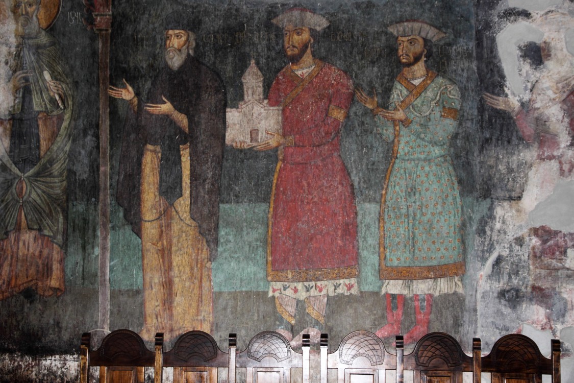 Успенский монастырь. Церковь Саввы Освященного, Сапара (Самцхе-Джавахети, Грузия). интерьер и убранство, ктиторы 