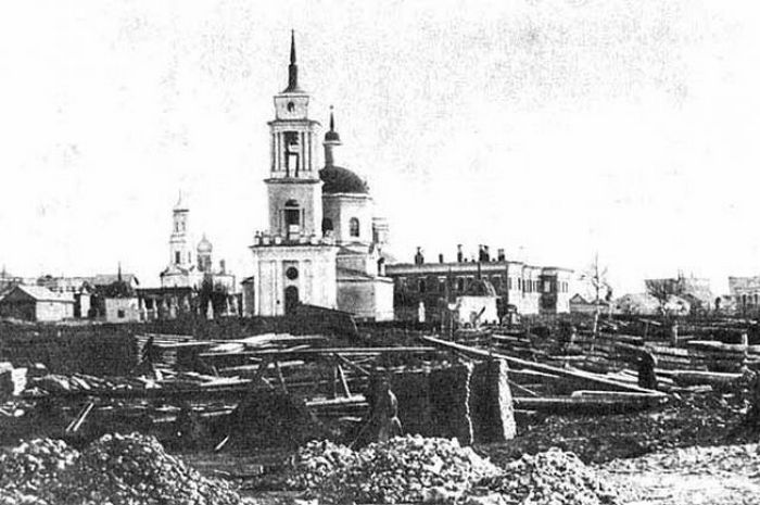 Церковь Троицы Живоначальной, Ульяновск (Ульяновск, город, Ульяновская область). архивная фотография, Симбирск после пожара 1864 года.
