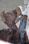 Собор Успения Пресвятой Богородицы, Обличение Марии горькой водой. Фреска, 1080 г.<br>, Атени, Шида-Картли, Грузия