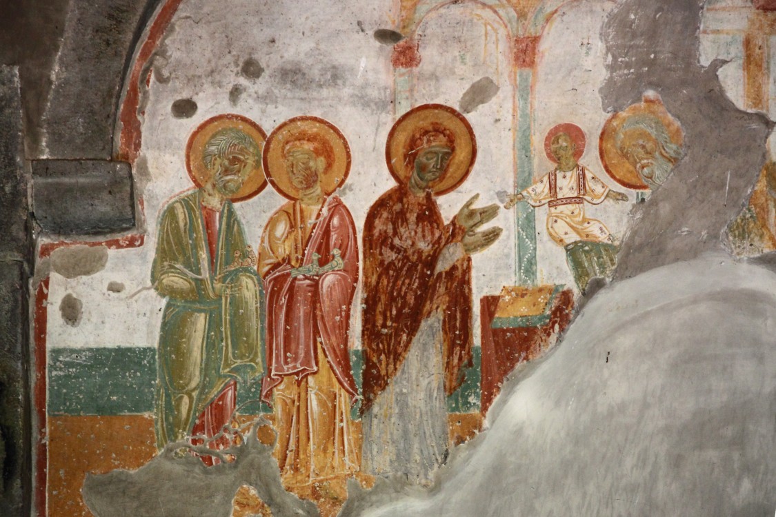 Монастырь Георгия Победоносца. Церковь Георгия Победоносца, Ачи (Гурия, Грузия). интерьер и убранство, Сретение. XIII в.