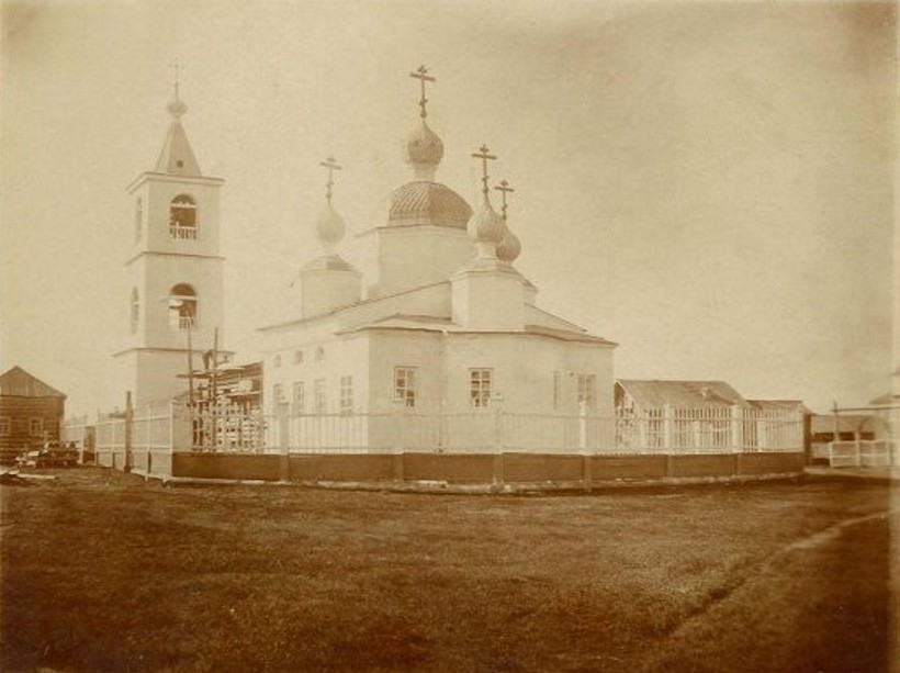 Церковь Николая Чудотворца, Оксино (Заполярный район, Ненецкий автономный округ). архивная фотография, Фото начала ХХ века из фондов Пермского краеведческого музея. Автор Семён Евгеньевич Черемисинов