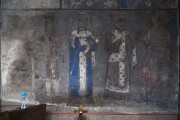 Вифанский монастырь Рождества Пресвятой Богородицы в Бетании. Церковь Рождества Пресвятой Богородицы, фреска 1207 г., Царь Георгий III, его дочь царица Тамара и ее сын Георгий-Лаша.<br>, Вакийский район, Тбилиси, город, Грузия