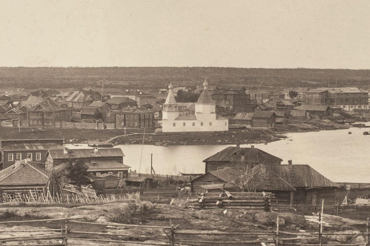 Церковь Зосимы и Савватия Соловецких, Кемь (Кемский район, Республика Карелия). архивная фотография, Фрагмент фото 1894 года с сайта www.finna.fi. Автор Into Konrad Inha