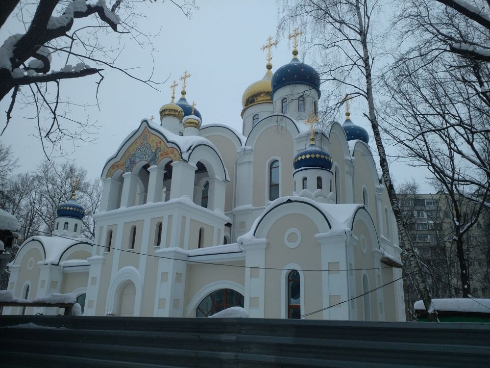 Бирюлёво Западное. Церковь Николая Чудотворца в Бирюлёве. фасады, Вид с юго-запада