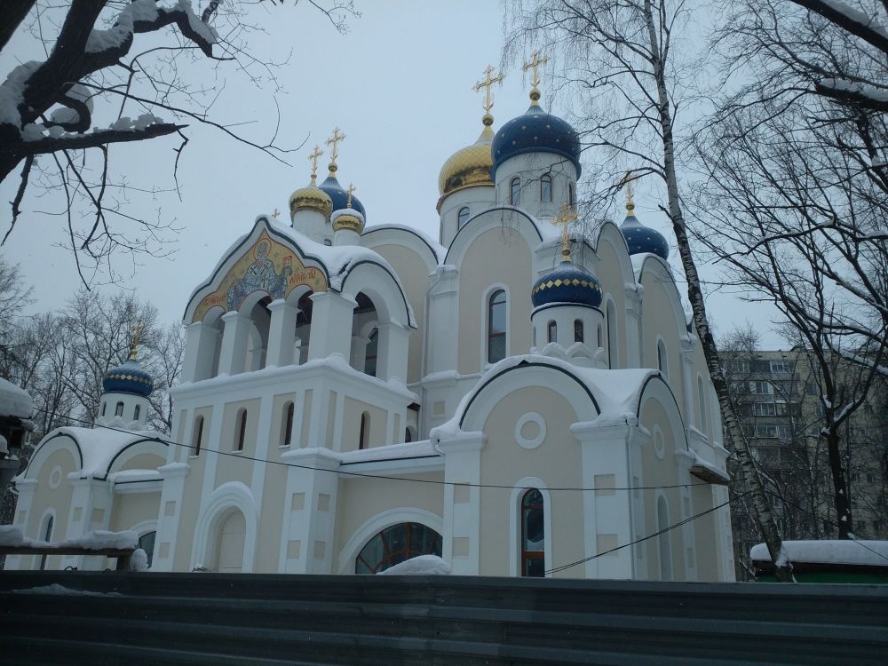 Церковь Николая Чудотворца в Бирюлёве, Бирюлёво Западное (Южный административный округ (ЮАО), г. Москва). фасады, Вид с юго-запада