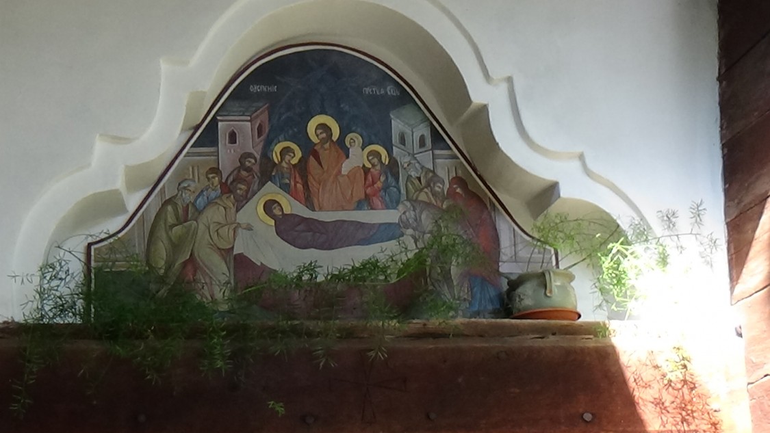 Церковь Успения Пресвятой Богородицы, Созопол (Бургасская область, Болгария). архитектурные детали, Фреска над входом в церковь