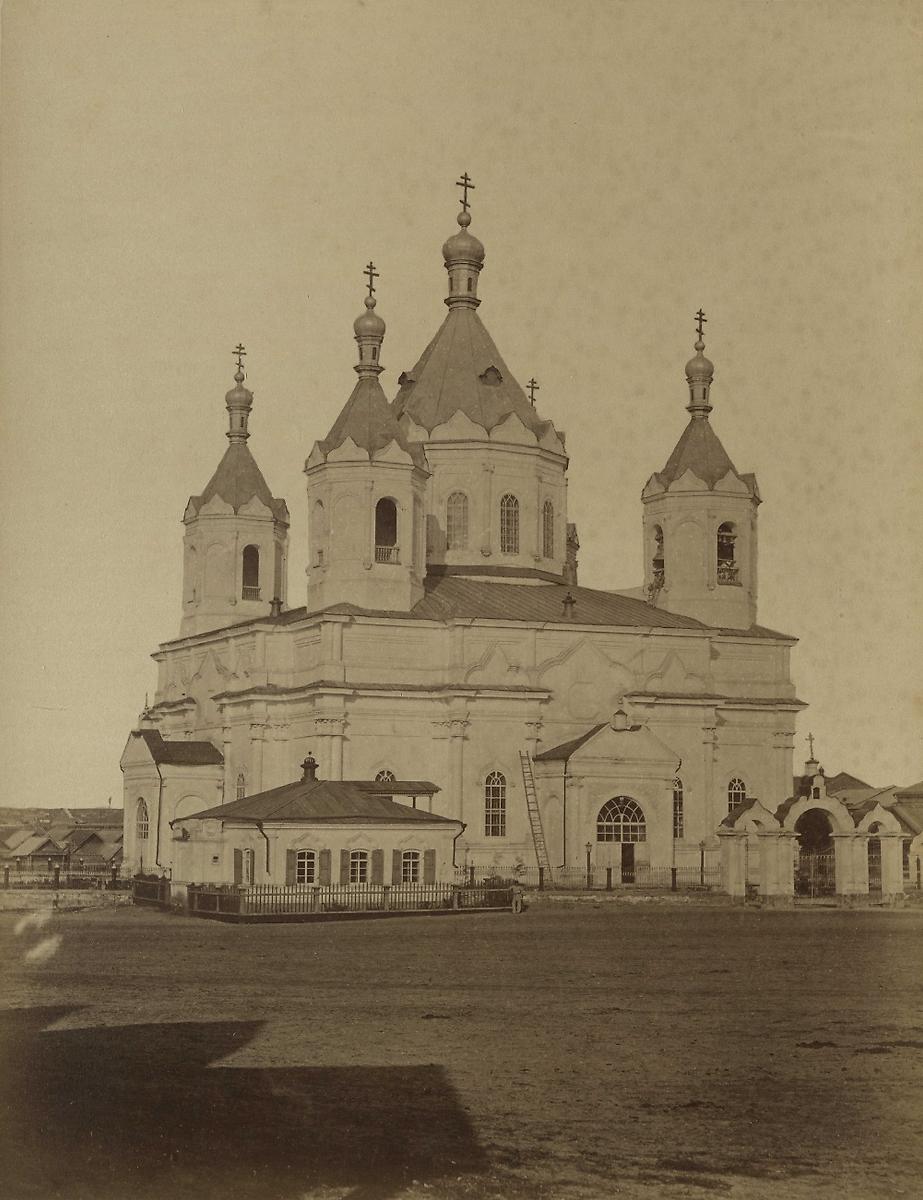 Фото из альбома "Виды Саратовской губернии" 1881 года, архивная фотография. Собор Вознесения Господня, Камышин (Камышинский район и г. Камышин, Волгоградская область)