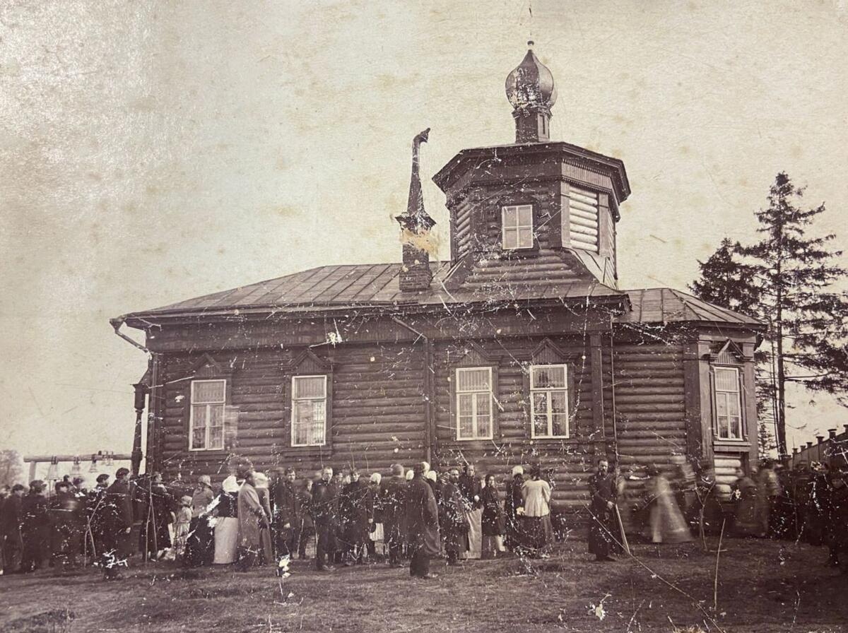 Старинное фото из частного архива, архивная фотография. Церковь Параскевы Пятницы (старообрядческая), Дрезна (Орехово-Зуевский городской округ, Московская область)
