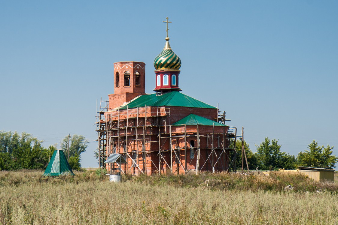 Церковь Троицы Живоначальной (новая), Мещерское (Сердобский район, Пензенская область). документальные фотографии, Строительство новой церкви, лето 2013 года