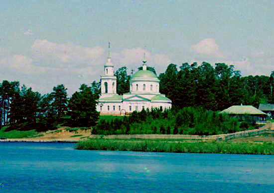 Нило-Столобенская пустынь. Церковь Михаила Архангела, Светлица (Осташковский городской округ, Тверская область). архивная фотография, Прокудин-Горский