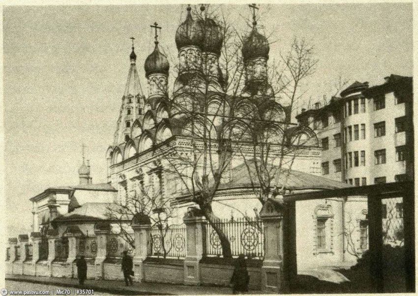 Церковь Сергия Радонежского, что в Пушкарях, Мещанский (Центральный административный округ (ЦАО), г. Москва). архивная фотография, Фото с сайта pastvu.com