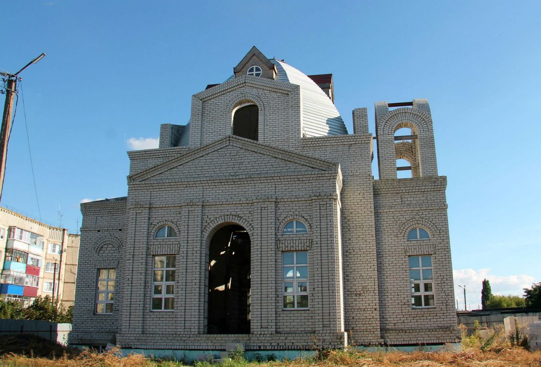 Церковь Казанской иконы Божией Матери (строящаяся), Плавица (Добринский район, Липецкая область). документальные фотографии, В процессе строительства
