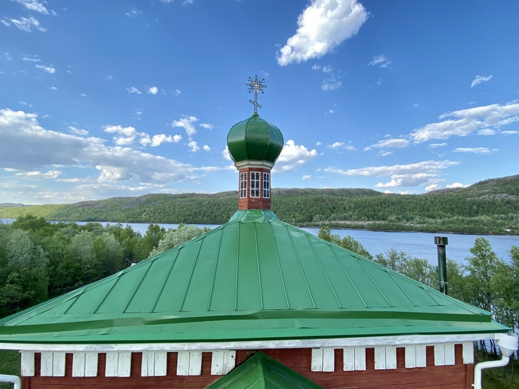 Церковь Бориса и Глеба (новая), Борисоглебский (Пазрека, Пазрецкий погост) (Печенгский район, Мурманская область). архитектурные детали, Вид с колокольни