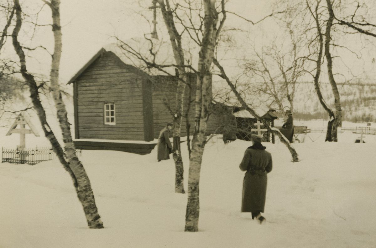 Борисоглебский (Пазрека, Пазрецкий погост). Церковь Бориса и Глеба (старая). архивная фотография, Фото 1941 года с сайта digitaltmuseum.no. Автор Herbert Krötz Церковь Бориса и Глеба (старая), Борисоглебский (Пазрека, Пазрецкий погост) (Печенгский район, Мурманская область). архивная фотография, Фото 1941 года с сайта digitaltmuseum.no. Автор Herbert Krötz