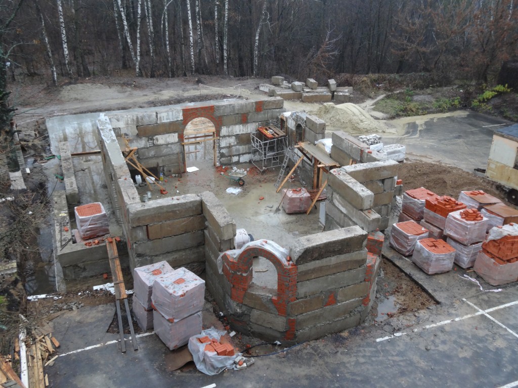 Церковь Сергия Радонежского (строящаяся), Железногорск (Железногорский район, Курская область). документальные фотографии