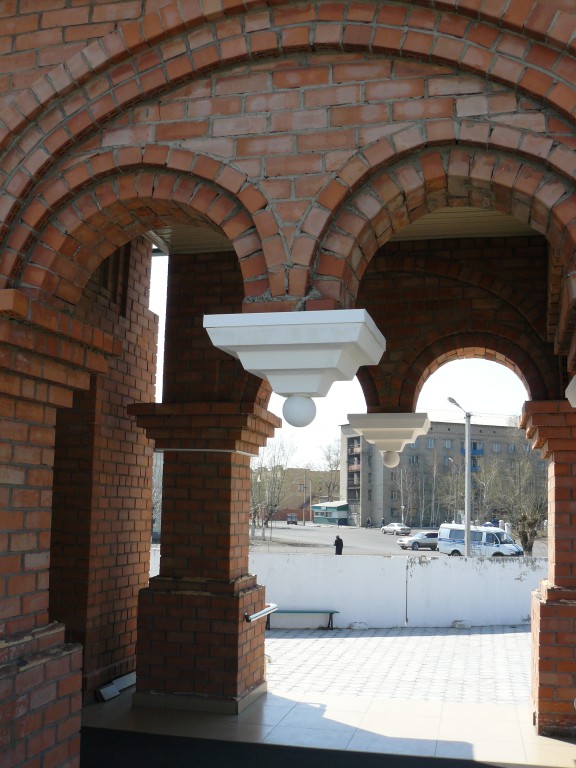 Борзя. Церковь Сергия Радонежского. архитектурные детали, вход в храм