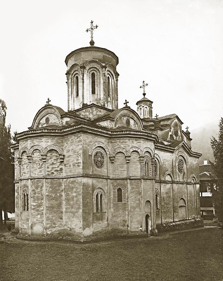 Фото 1930-х годов из приходского архива, архивная фотография. Монастырь Любостиня. Собор Успения Пресвятой Богородицы, Прнявор (Расинский округ, Сербия)