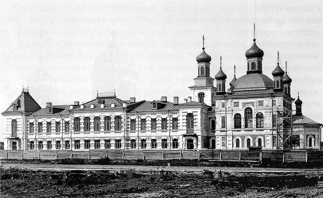 Неизвестная церковь при бывшей Кузнечёвской богадельне, Архангельск (Архангельск, город, Архангельская область). архивная фотография, Фото 1905-1906 с http://vam.do.am/_ph/7/2/463440737.jpg