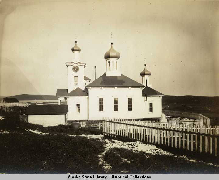 Церковь Петра и Павла, Сент-Пол-Айленд (Аляска, США). архивная фотография
