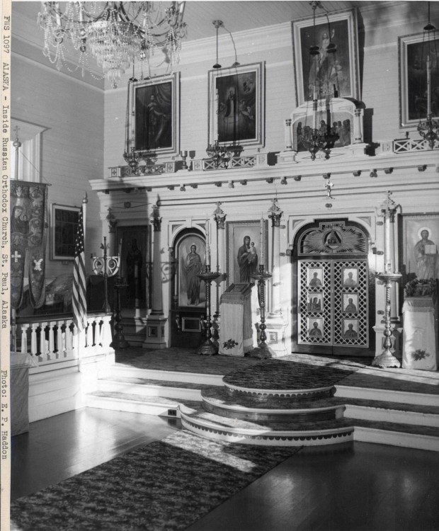 Церковь Петра и Павла, Сент-Пол-Айленд (Аляска, США). архивная фотография, Старое фото. Автор E.P. Haddon