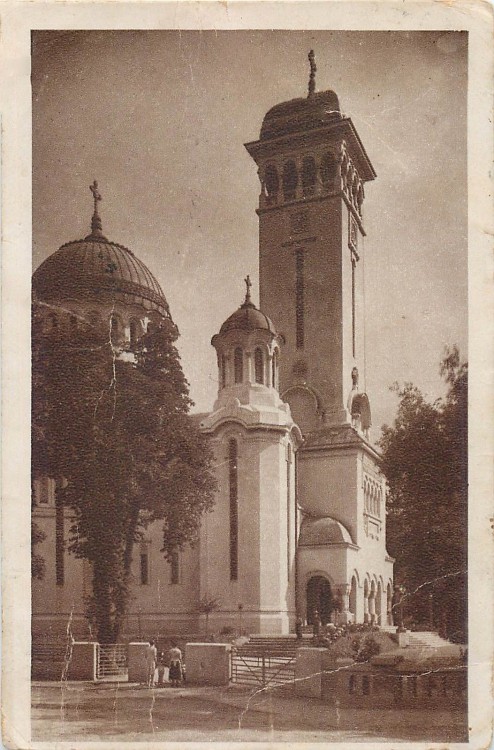 Кафедральный собор Троицы Живоначальной, Сигишоара (Муреш, Румыния). архивная фотография, Тиражная почтовая открытка 1940-х годов