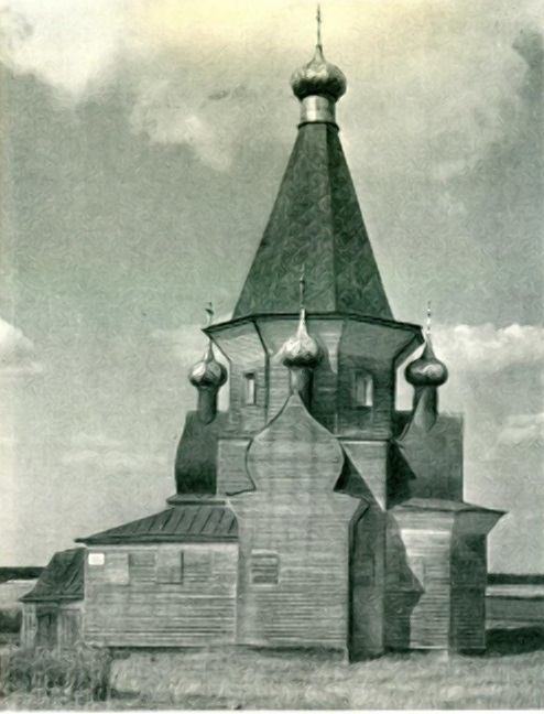 Церковь Успения Пресвятой Богородицы, Михайловская (Суландский погост) (Шенкурский район, Архангельская область). архивная фотография, фото 1966 года 1667 г. в селе Суланда (Шенкурский район Архангельской области).