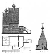 Церковь Богоявления Господня (старая), Рис. с сайта wood.totalarch.com<br>, Елгомская Пустынь, урочище, Няндомский район, Архангельская область