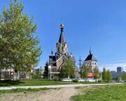 Церковь Андрея Первозванного, Вид с улицы Тюленина<br>, Новосибирск, Новосибирск, город, Новосибирская область