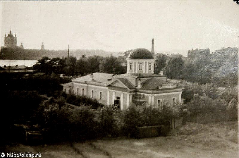 Церковь Покрова Пресвятой Богородицы на Большой Охте, Красногвардейский район (Санкт-Петербург, г. Санкт-Петербург). архивная фотография, Фото с сайта https://pastvu.com