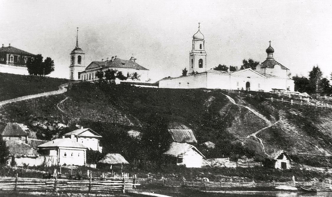 Успенский женский монастырь, Краснослободск (Краснослободский район, Республика Мордовия). архивная фотография, Фотоснимок монастыря в нач. ХХ века. С сайта: kc13.ru