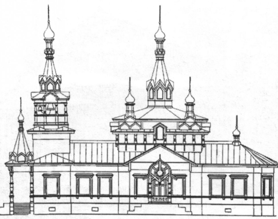 Церковь Герасима Преподобного в Купчине, Фрунзенский район (Санкт-Петербург, г. Санкт-Петербург). архивная фотография, Рис. с сайта http://al-spbphoto.narod.ru/Hram/nohram5-1.html