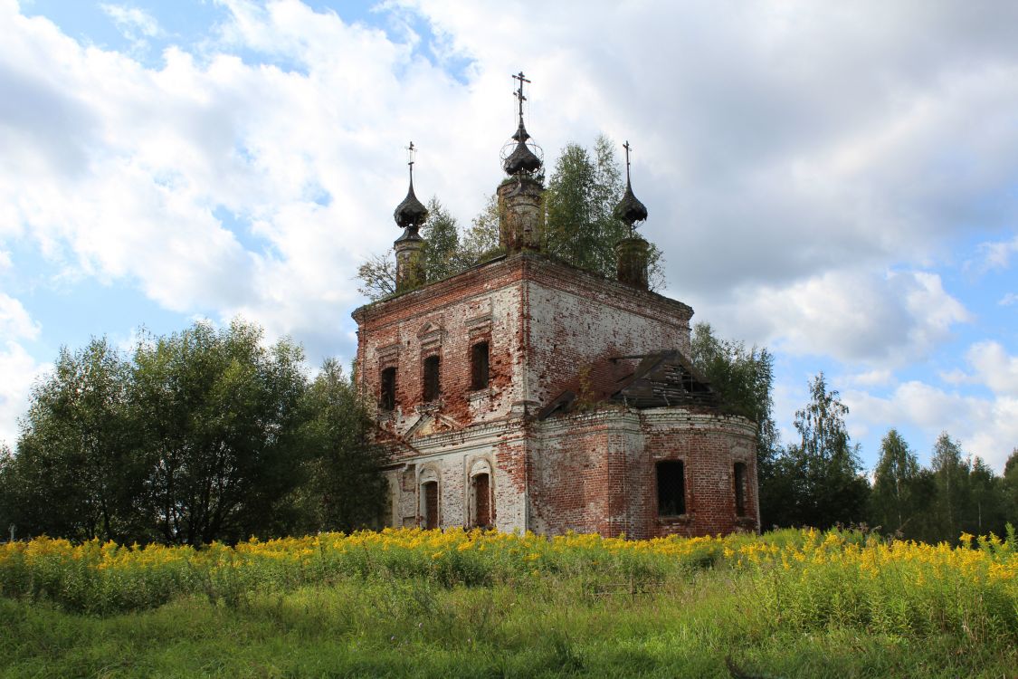 Церковь Илии Пророка, Райки (Комсомольский район, Ивановская область). общий вид в ландшафте