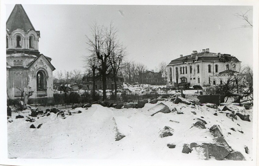 Петергоф. Часовня Иосифа Песнописца. архивная фотография, Частная коллекция. Фото 1944 г.