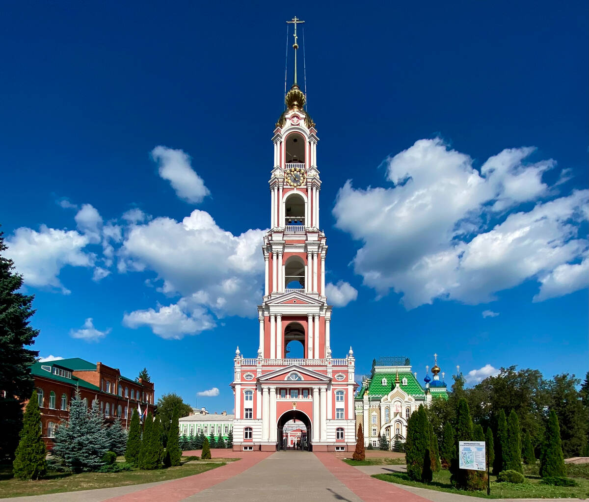 Казанский мужской монастырь. Колокольня (новая), Тамбов (Тамбов, город, Тамбовская область). фасады, Вид с запада