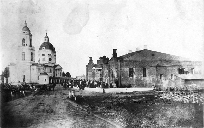 Церковь Прокопия Устюжского (старая), Бродокалмак (Красноармейский район, Челябинская область). архивная фотография, Фото 1896-97 года. Источник: https://my.mail.ru/community/brodokalmak/photo/2317