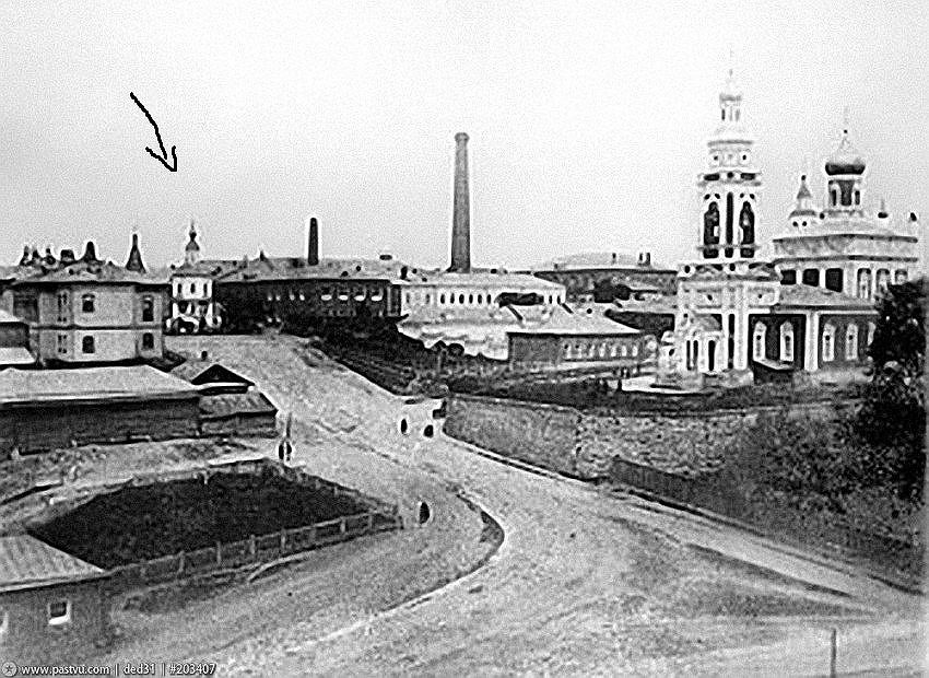 Серпухов. Церковь Вознесения Господня. архивная фотография, Церковь Вознесения Господня(Справа) Успенская церковь фото 1898 год.