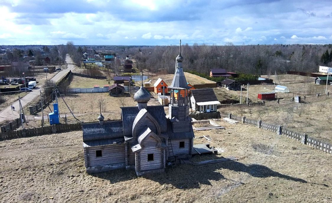 Церковь Самона Едесского, Муя (Кировский район, Ленинградская область). общий вид в ландшафте