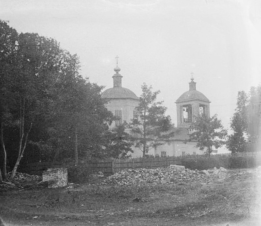 Церковь Спаса Нерукотворного Образа в Волынском (старая), Очаково-Матвеевское (Западный административный округ (ЗАО), г. Москва). архивная фотография, Общий вид с северо-восточной стороны. Фото Губарева А. А. 30 сентября 1928 г. из фондов ГИМ. (ГК № 52855252)