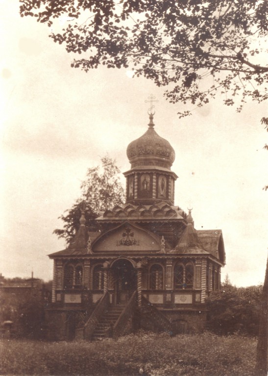 Леснинский Богородицкий женский монастырь. Церковь Воскресения Христова на монастырском кладбище, Лесна-Подляска (Люблинское воеводство, Польша). архивная фотография, 1900—1917 год фото с сайта http://www.chram.com.pl/cerkiew-zmartwychstania-panskiego/