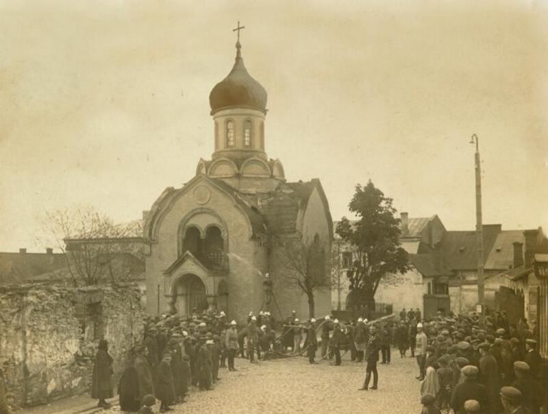 Церковь Владимира Равноапостольного, Опочно (Лодзинское воеводство, Польша). архивная фотография, Фото 1911-1917 год с сайта http://www.chram.com.pl/cerkiew-sw-wlodzimierza/
