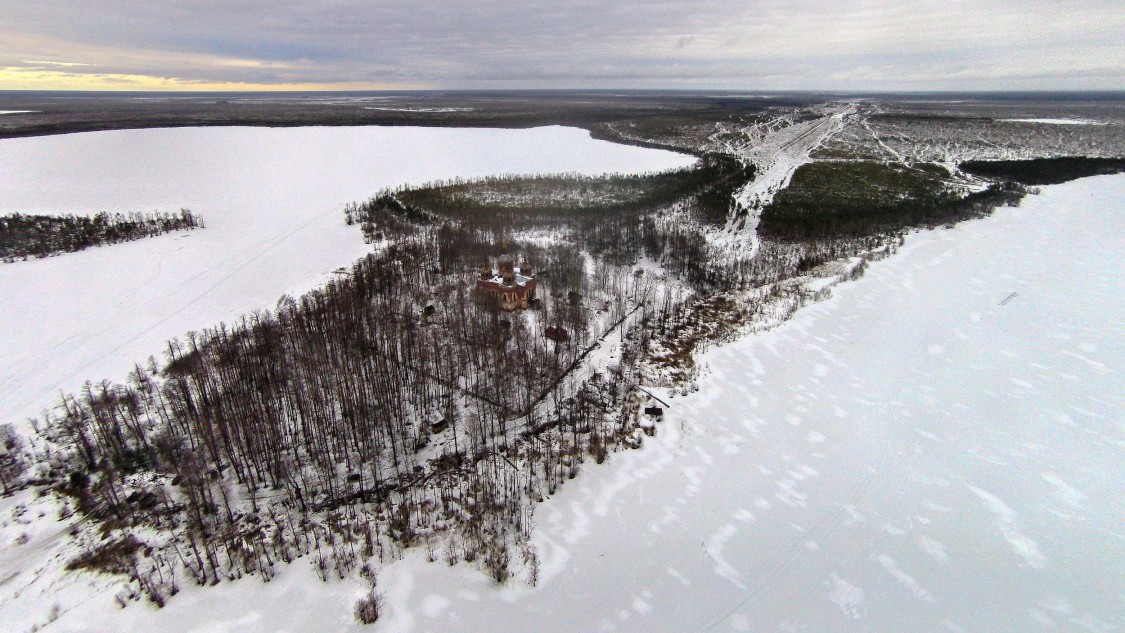 Рдейский монастырь, Рдейская пустынь (Холмский район, Новгородская область). общий вид в ландшафте