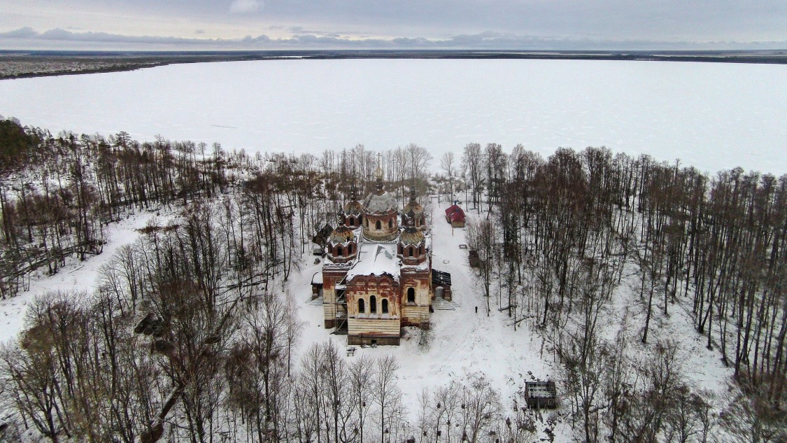Рдейский монастырь, Рдейская пустынь (Холмский район, Новгородская область). общий вид в ландшафте