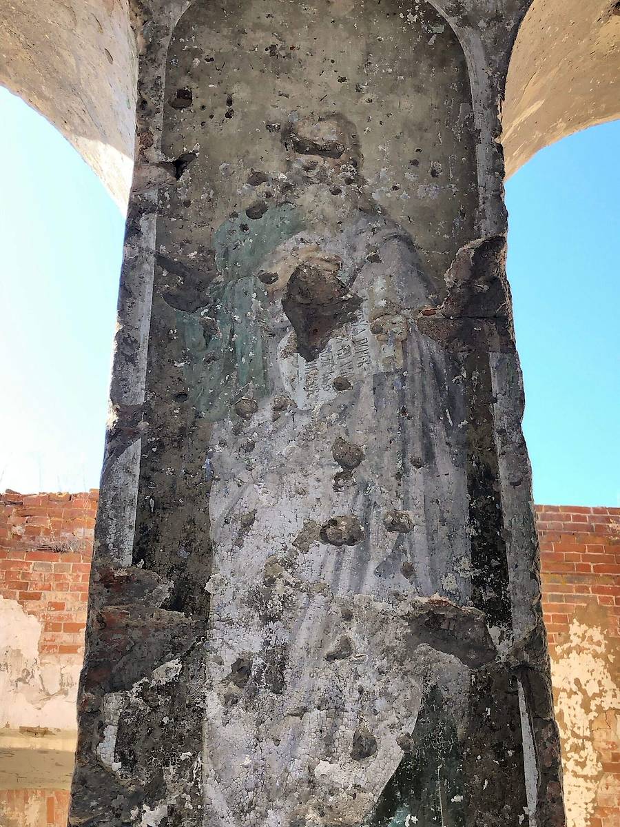 Фреска , интерьер и убранство. Церковь Троицы Живоначальной, Медведское (Щучанский район, Курганская область)