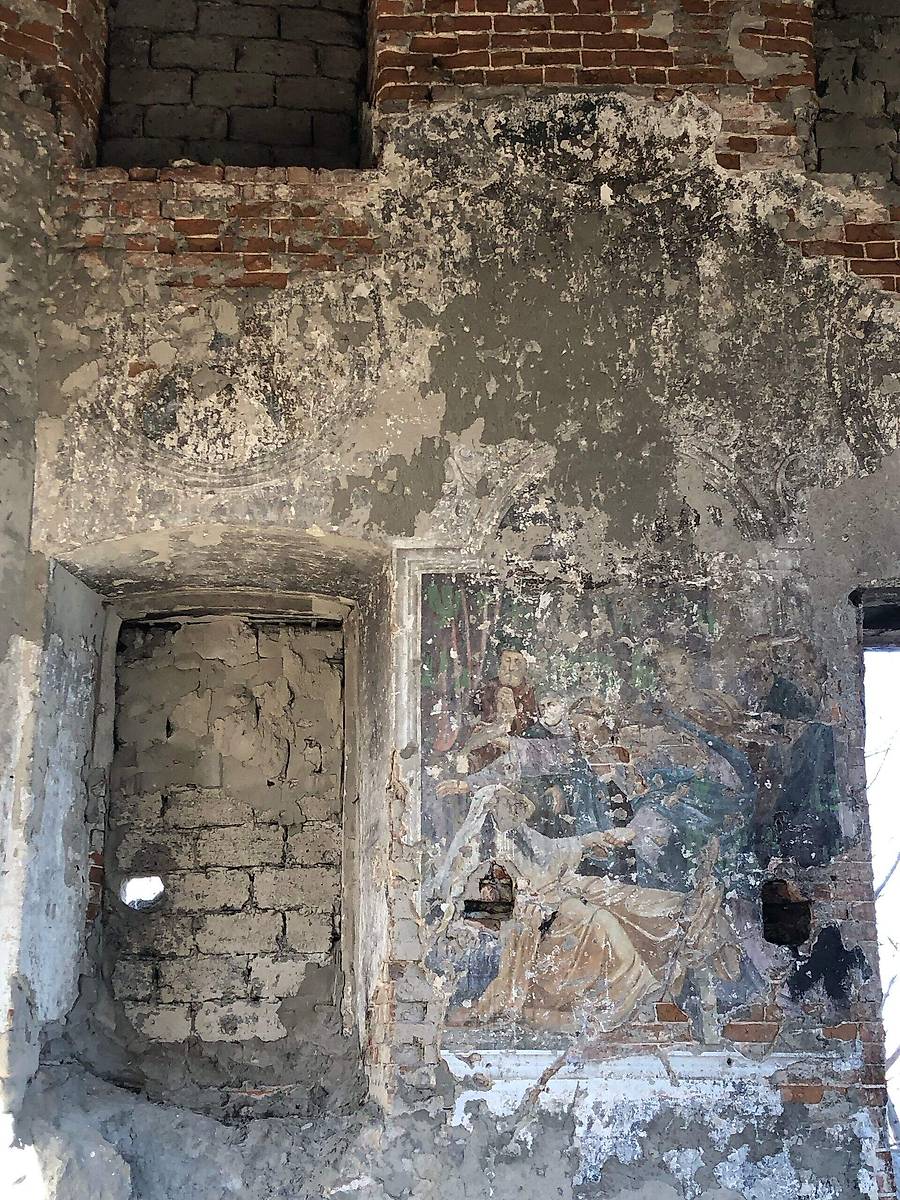 Фреска, интерьер и убранство. Церковь Троицы Живоначальной, Медведское (Щучанский район, Курганская область)