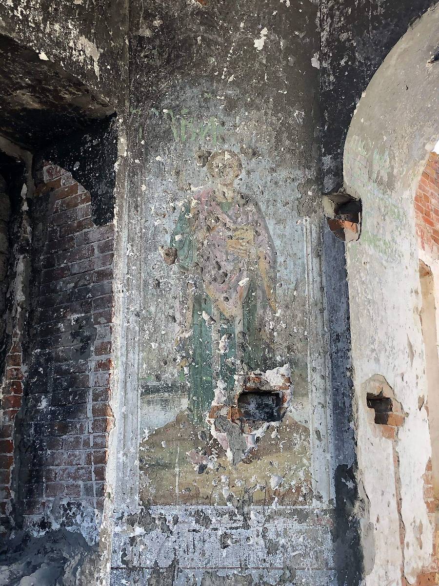 Фреска, интерьер и убранство. Церковь Троицы Живоначальной, Медведское (Щучанский район, Курганская область)