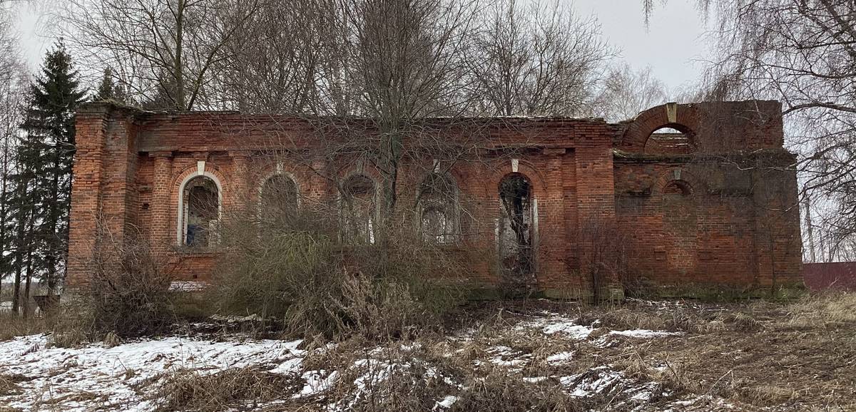 Вид с севера, фасады. Церковь Михаила Архангела, Острецово (Заокский район, Тульская область)