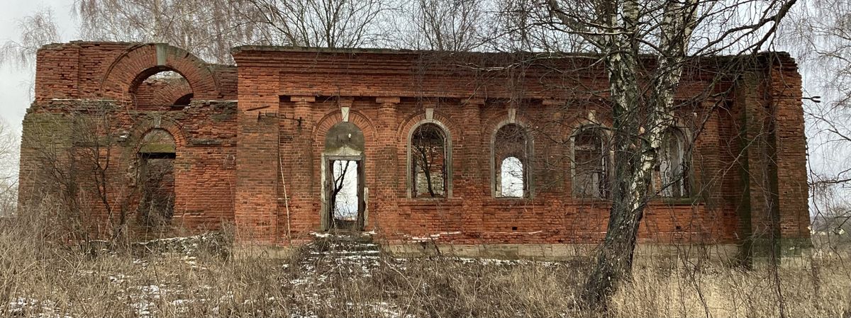 Вид с юга, фасады. Церковь Михаила Архангела, Острецово (Заокский район, Тульская область)