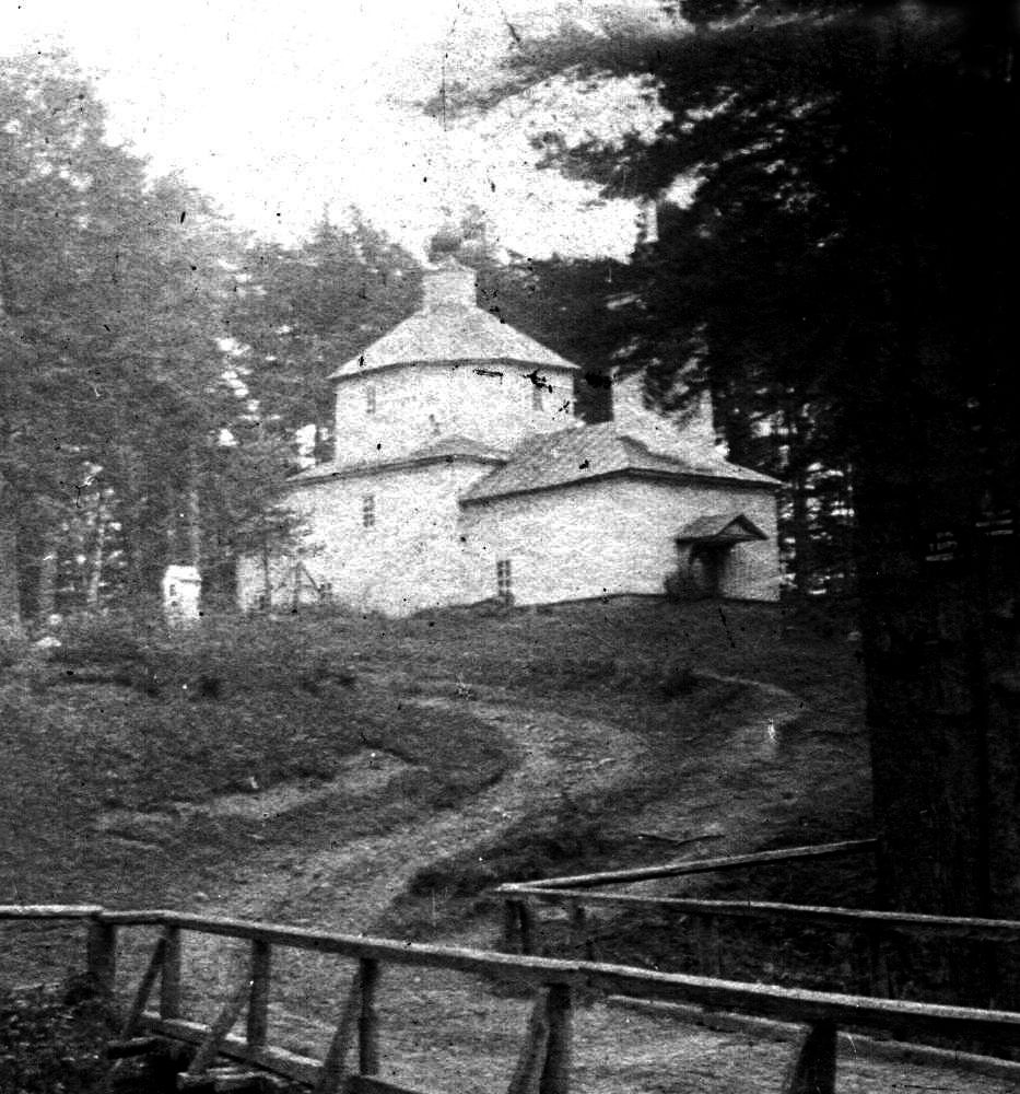 Церковь Казанской иконы Божией Матери, что в Бору, Зубцов (Зубцовский район, Тверская область). архивная фотография, Частная коллекция. Фото 1900-х годов