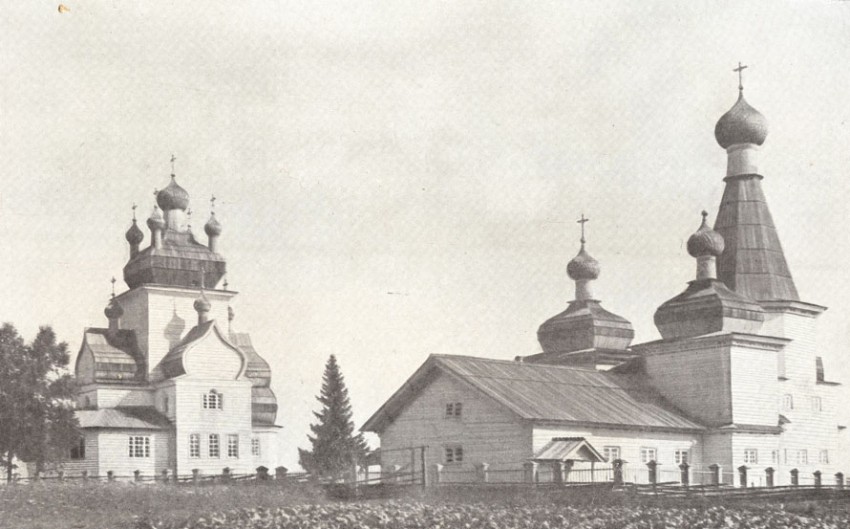 Храмовый комплекс Турчасовского погоста, Посад (Турчасово) (Онежский район, Архангельская область). архивная фотография, Фото начала ХХ века