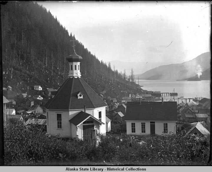 Церковь Николая Чудотворца, Джуно (Аляска, США). архивная фотография, Фото начала ХХ века